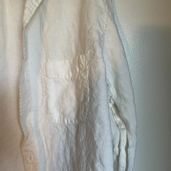 L Land's End White Long Sleeve Button Down - Picture 4 of 6
